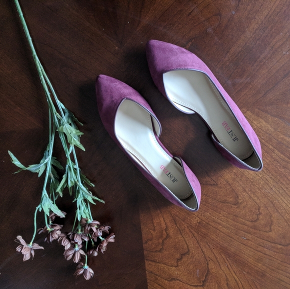 JustFab Shoes - (2 for $20)NWT Laoki Burgundy Flats